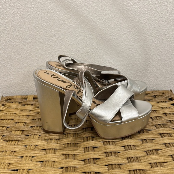 Sam Edelman Silver Platform Heels - Picture 2 of 4
